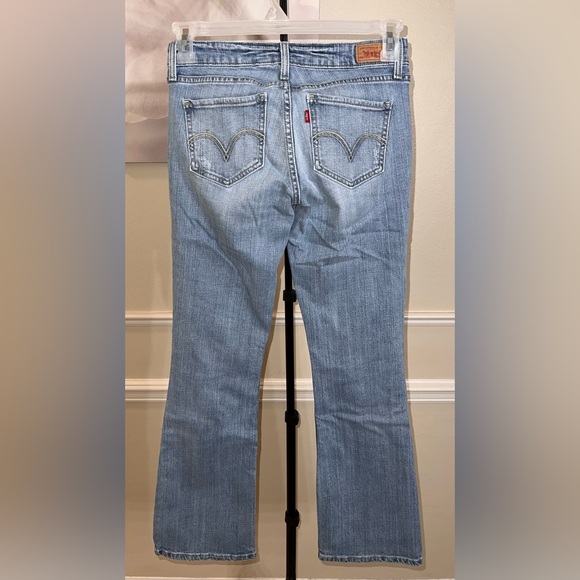 Levi’s Too Superlow 524 Distressed Denim Blue Jeans Bootcut Stretch Size 5 M - Picture 4 of 10